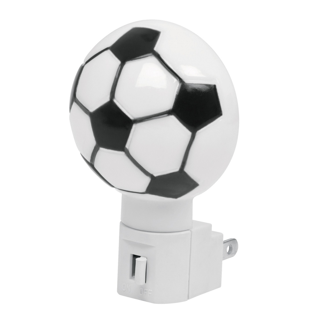 [LUZ-04] Luz de noche con lámpara E12, balón soccer, VOLTECK