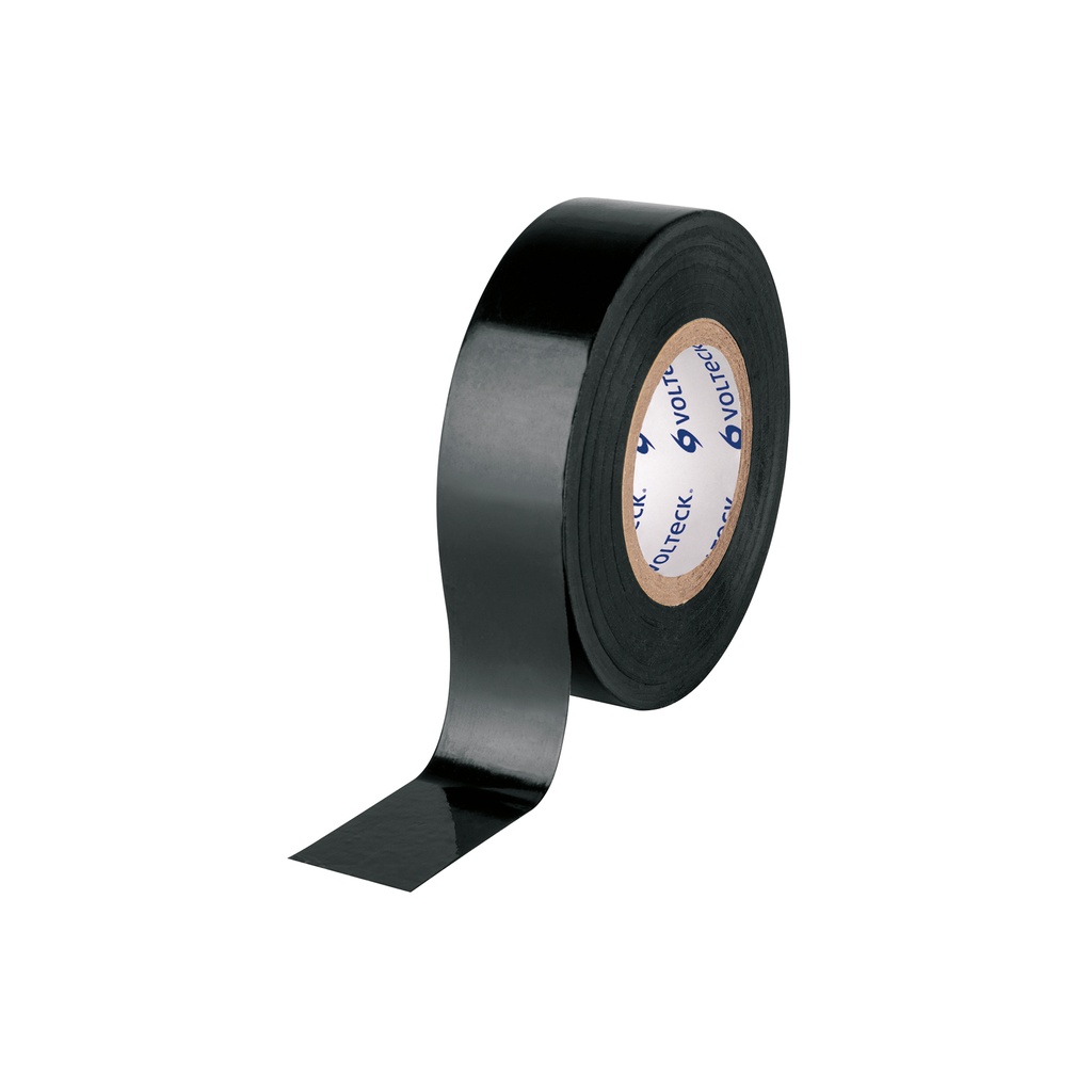 [MV-33] Cinta de aislar de 18 m x 19 mm, negra, VOLTECK