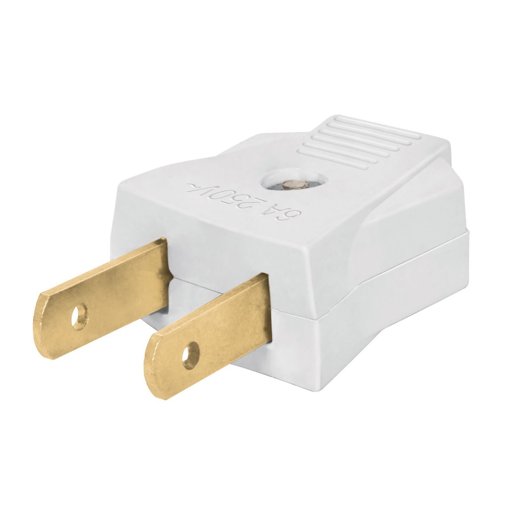 [CL-PL] 2 Clavijas no polarizadas planas de policarbonato, VOLTECK