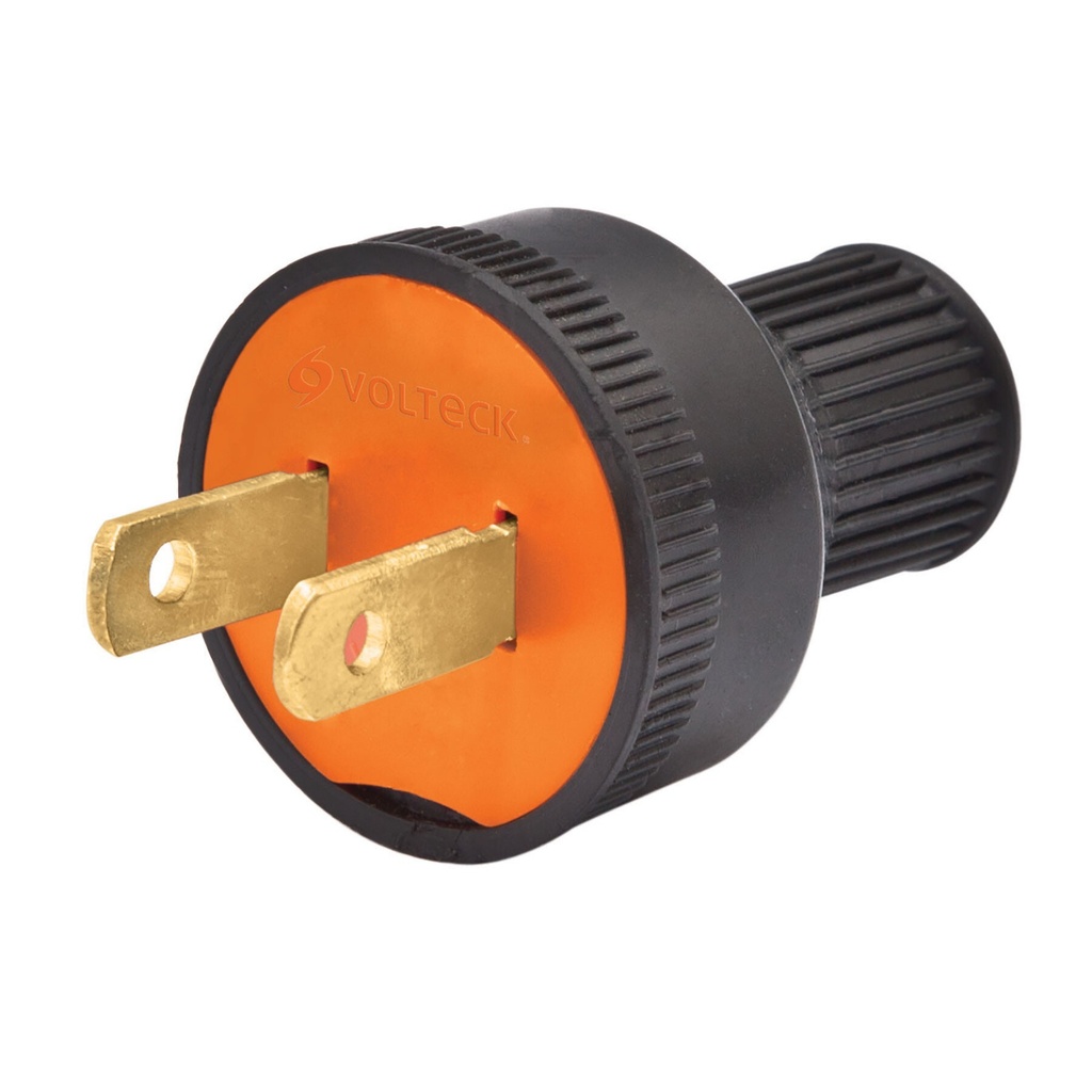 [CL-HR] 2 Clavijas no polarizadas redondas de PVC, VOLTECK