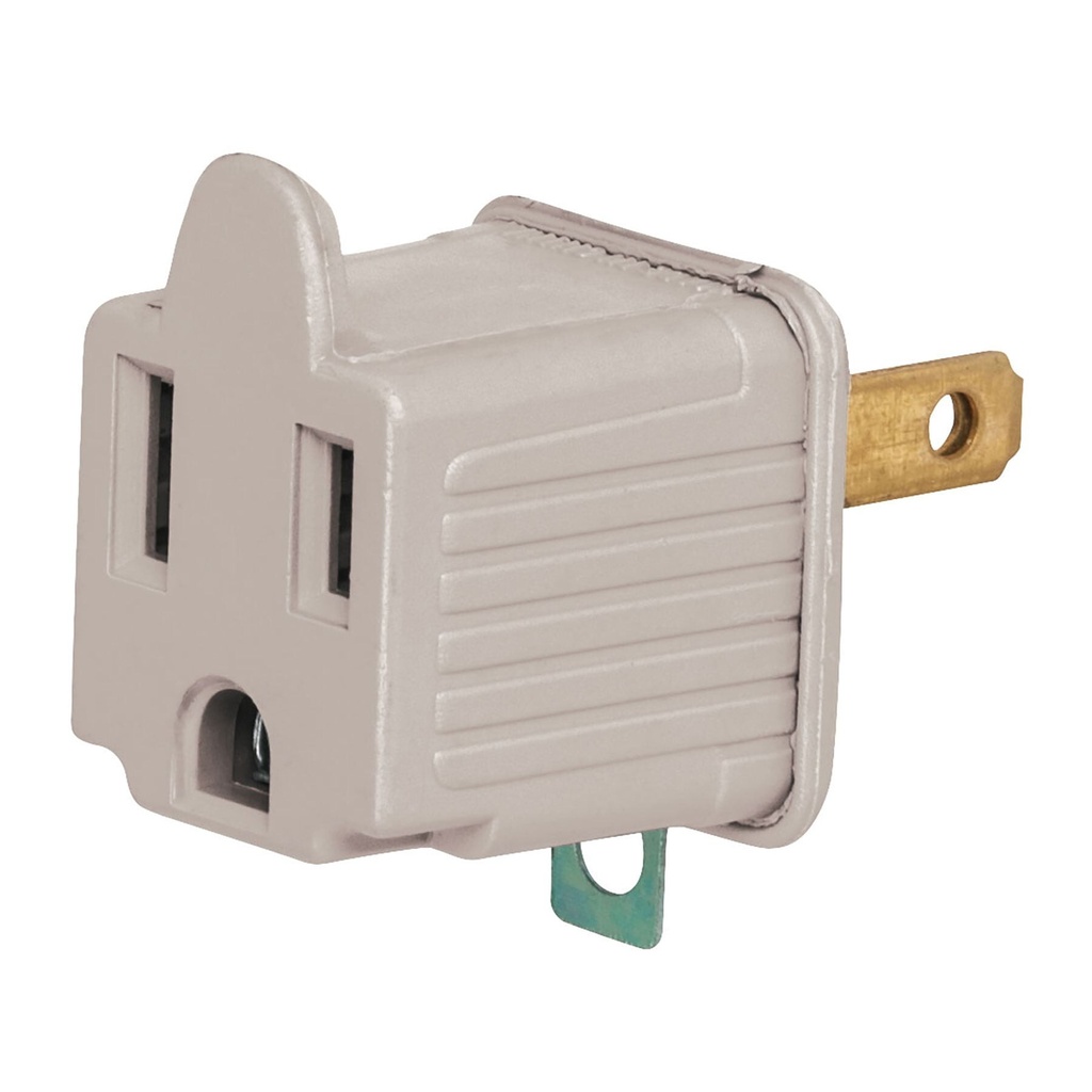 [AD-32G] Bolsa con 2 adaptadores 3 a 2 grises, Volteck