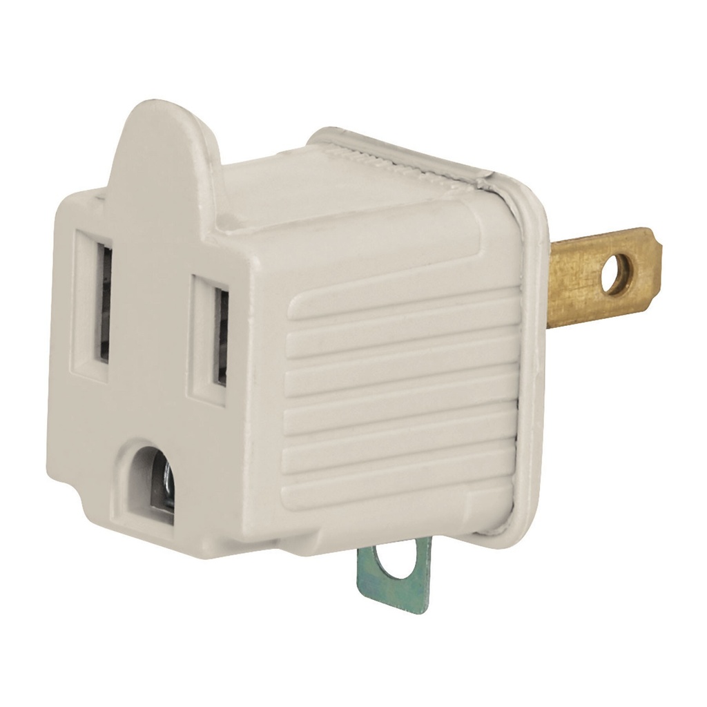 [AD-32G-G] Adaptador 3 a 2, gris, a granel, VOLTECK