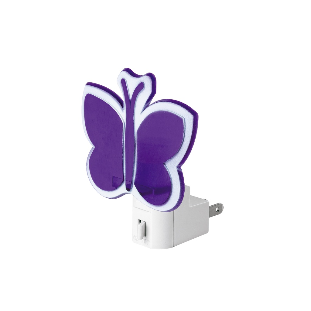 [LUZ-12] Luz de noche con lámpara E12, mariposa, VOLTECK