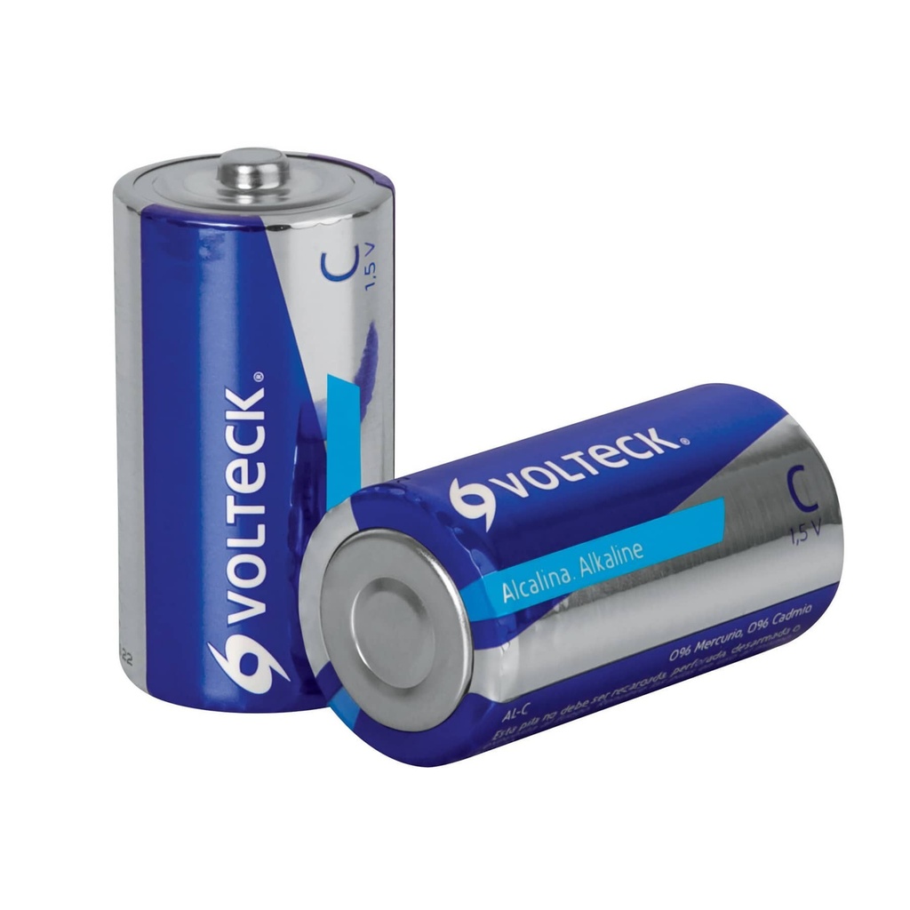 [AL-C] Blíster con 2 pilas alcalinas C, VOLTECK