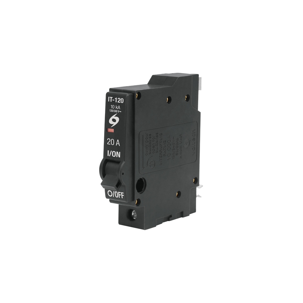[IT-120] Interruptor de 1 polo 20A, enchufable, VOLTECK