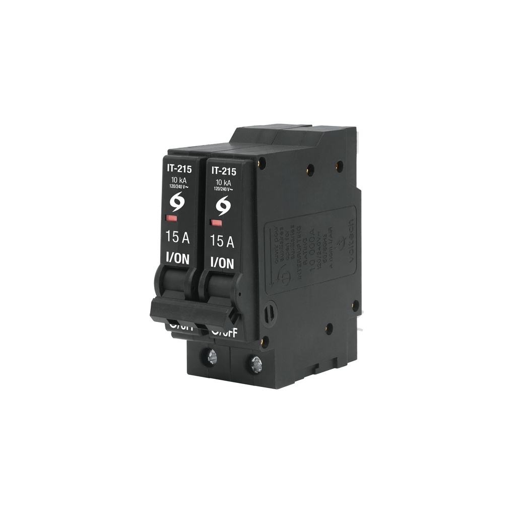 Interruptor de 2 polos 15A, enchufable, VOLTECK