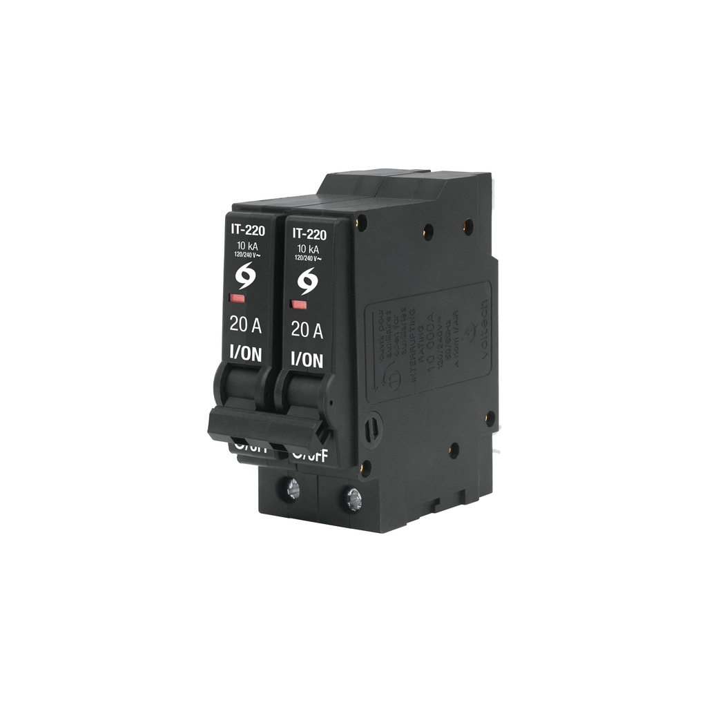 [IT-220] Interruptor de 2 polos 20A, enchufable, VOLTECK
