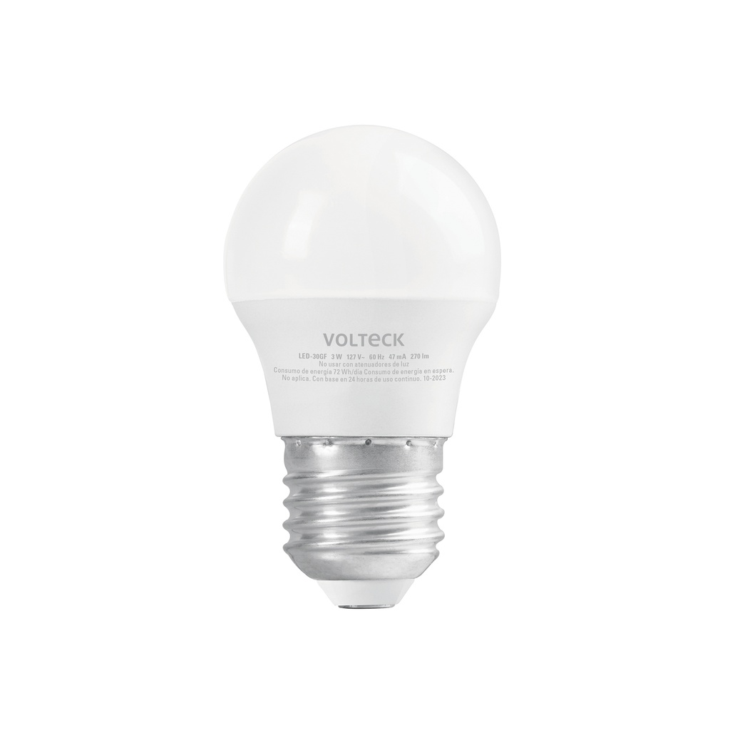 [LED-30GF] Lámpara LED G45 3 W (equiv. 25 W) luz de día blíster Volteck