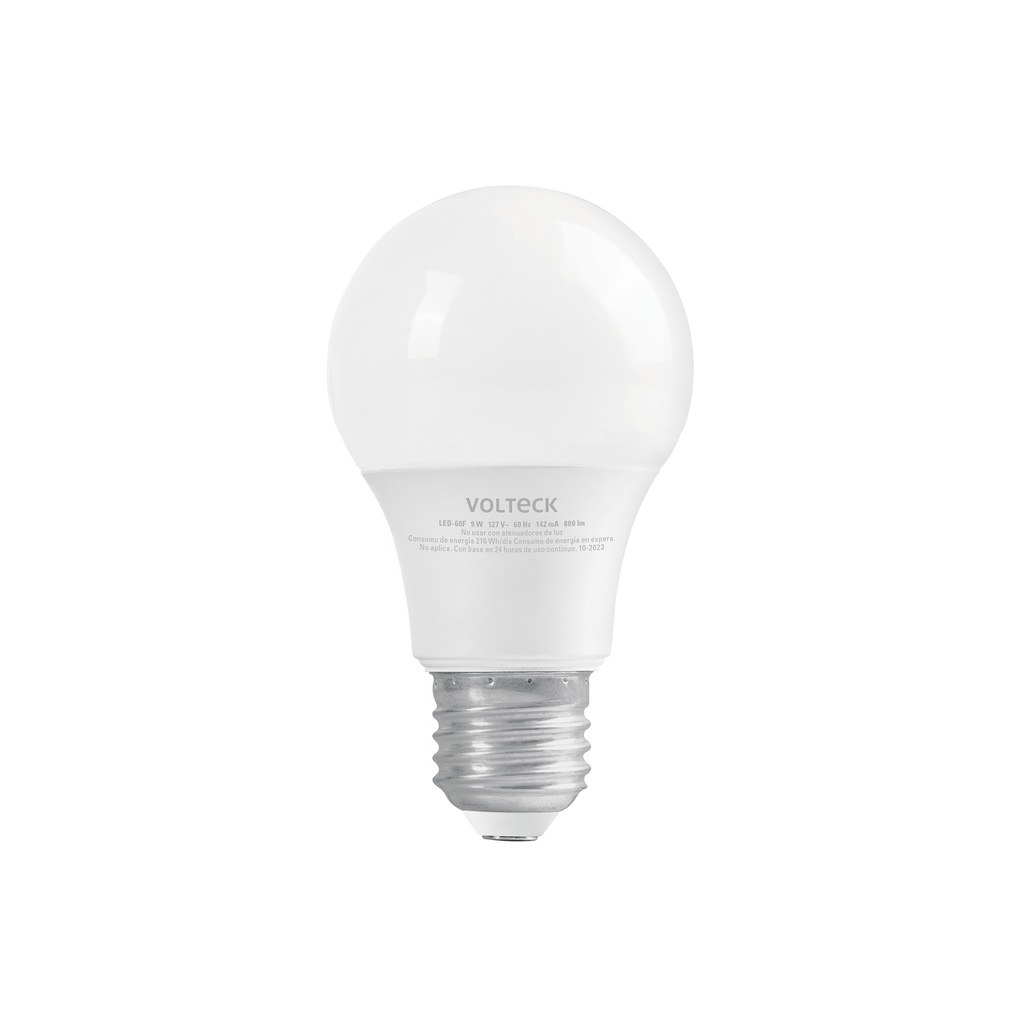 [LED-60F] Lámpara LED A19 9 W (equiv. 60 W) luz de día blíster Volteck