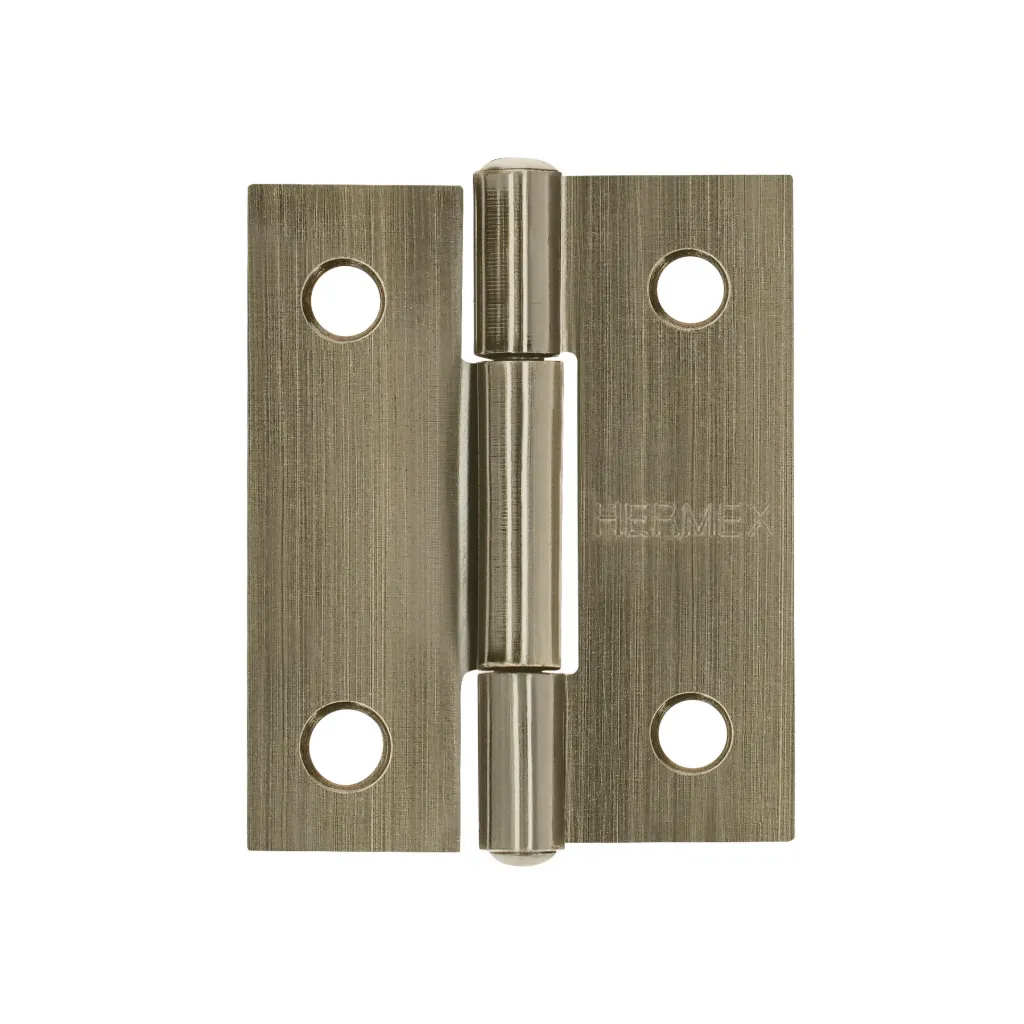 [BR-152] Bisagra rectangular 1-1/2" latón antiguo, Hermex