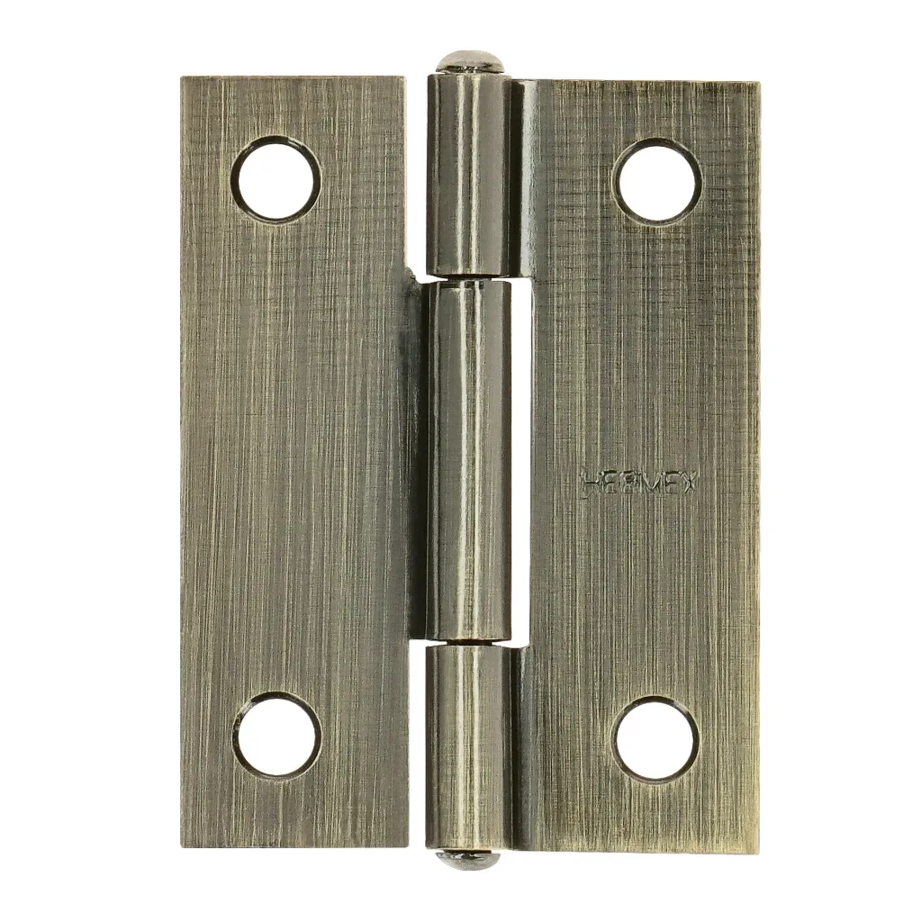 Bisagra rectangular 2' latón antiguo, HERMEX