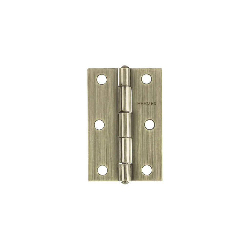 [BR-302] Bisagra rectangular 3' latón antiguo, HERMEX