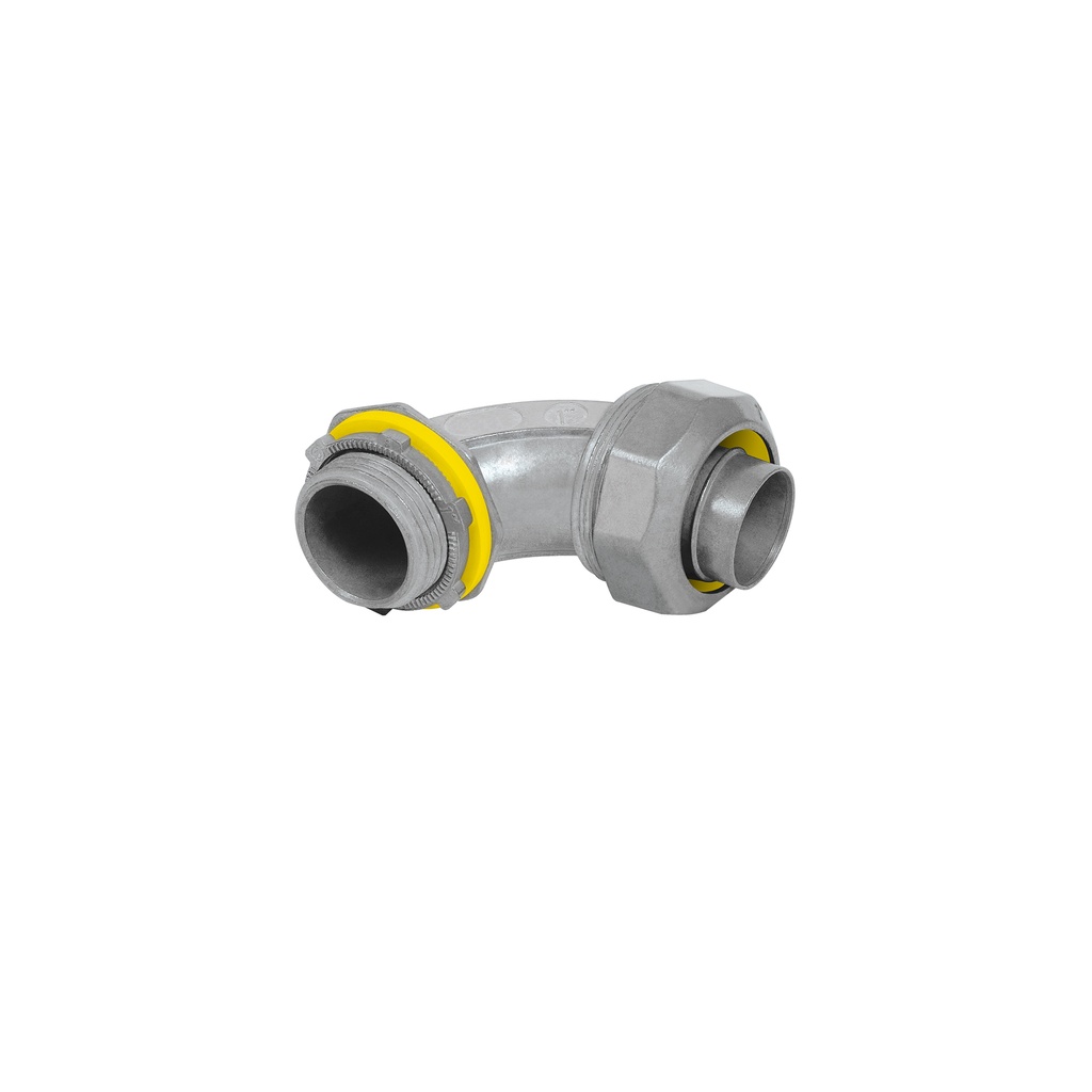 [CLQ-1C] Conector curvo de 1" para tubo liquid tight, Volteck
