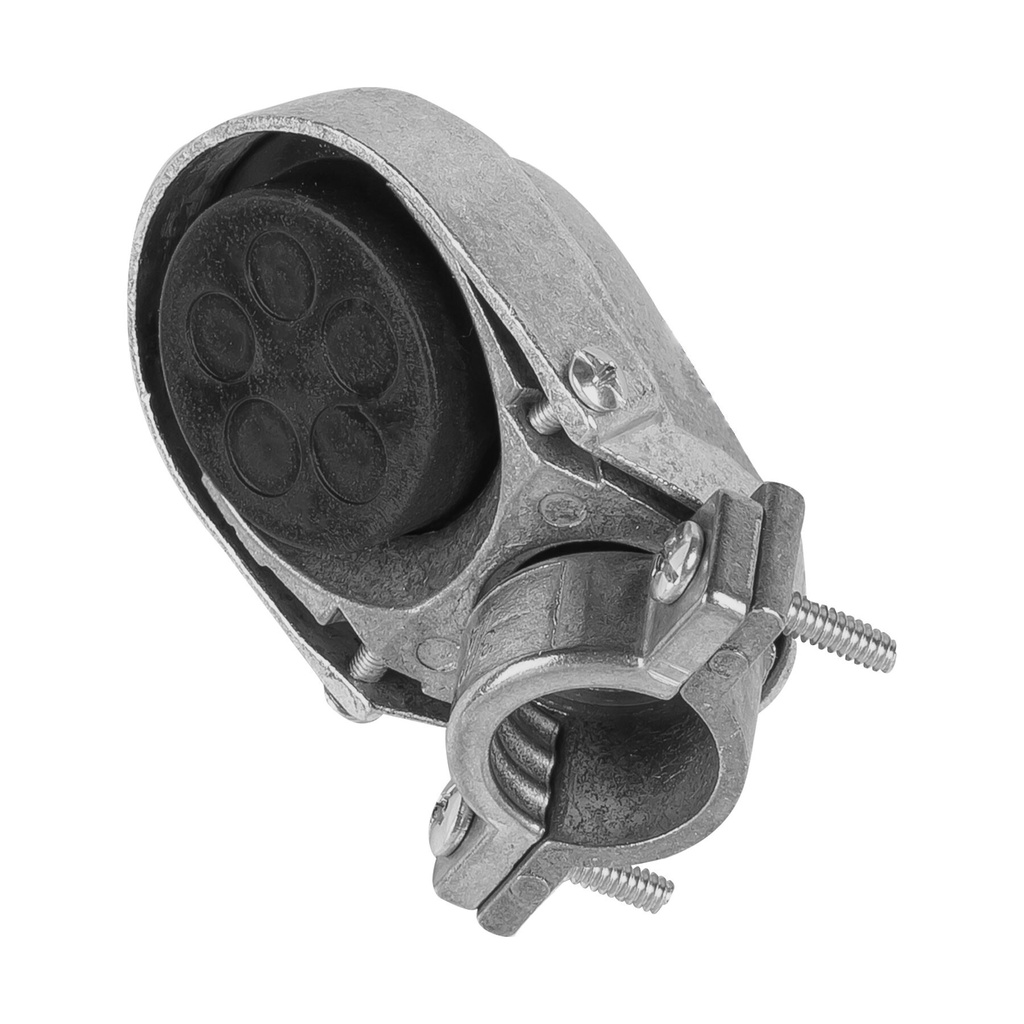 [MUFA-3/4] Mufa con abrazadera para tubo 3/4', VOLTECK