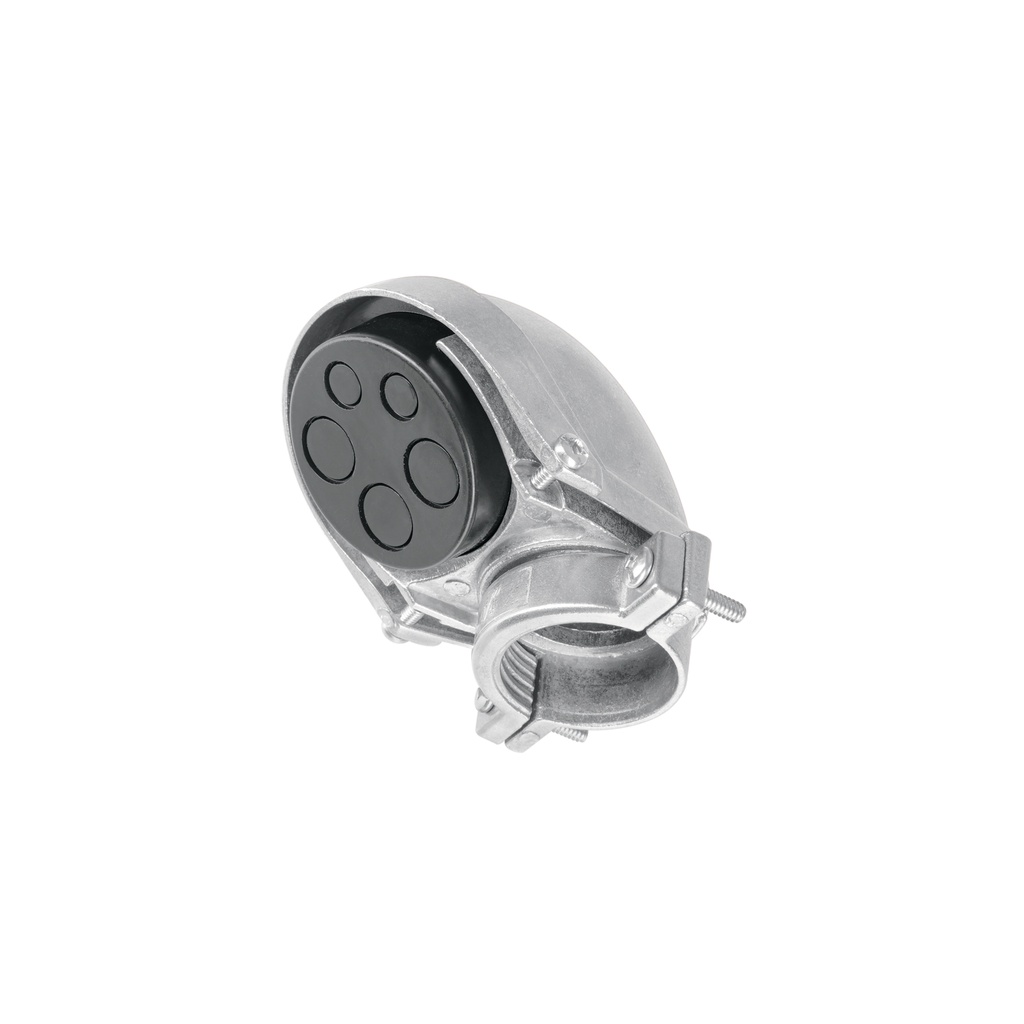 Mufa con abrazadera para tubo 1-1/4", Volteck