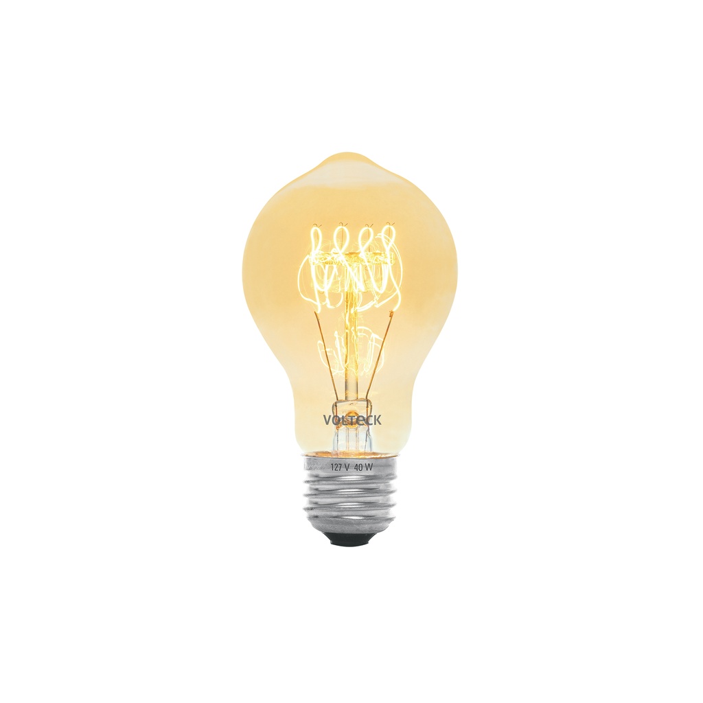 [FIV-40B] Lámpara incandescente vintage 40 W tipo bombilla, Volteck
