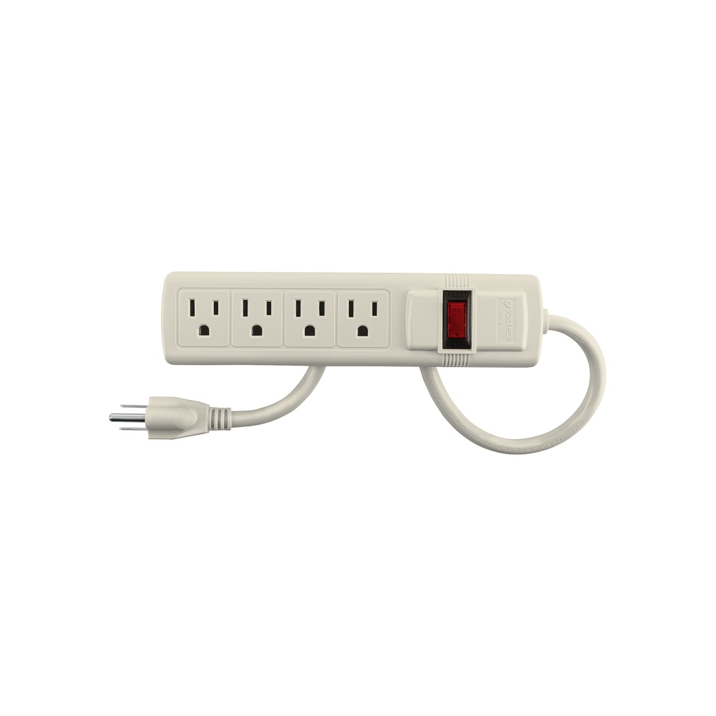 [MUL-4] Multicontacto 16 AWG uso rudo con 4 entradas, VOLTECK