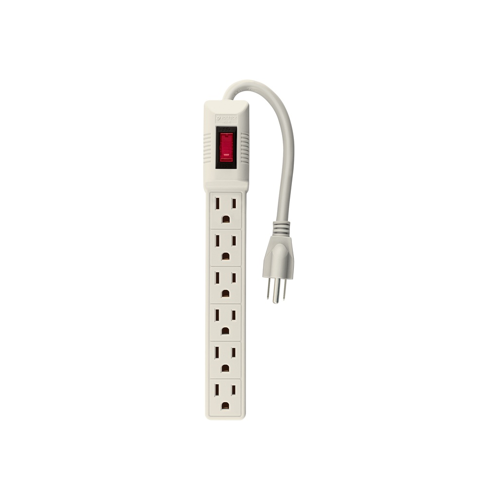 [MUL-6E] Multicontacto 16 AWG doméstico 6 entradas, VOLTECK