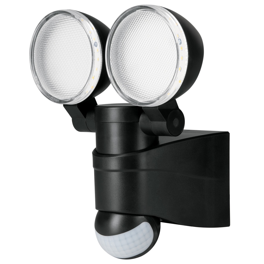 [ARB-902L] Arbotante LED 12 W negro con sensor de movimiento, Volteck