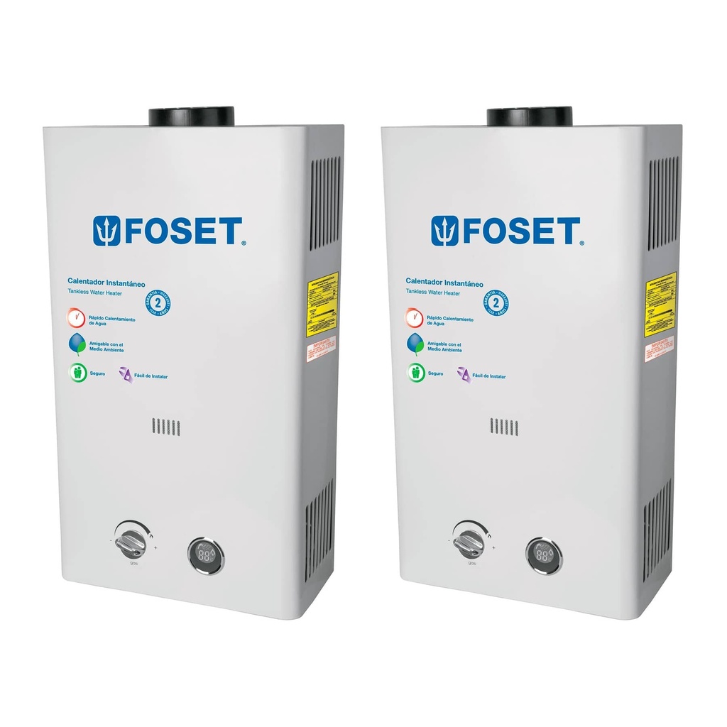 Calentador instantáneo, 13L, 3 servicios, gas natural, Foset