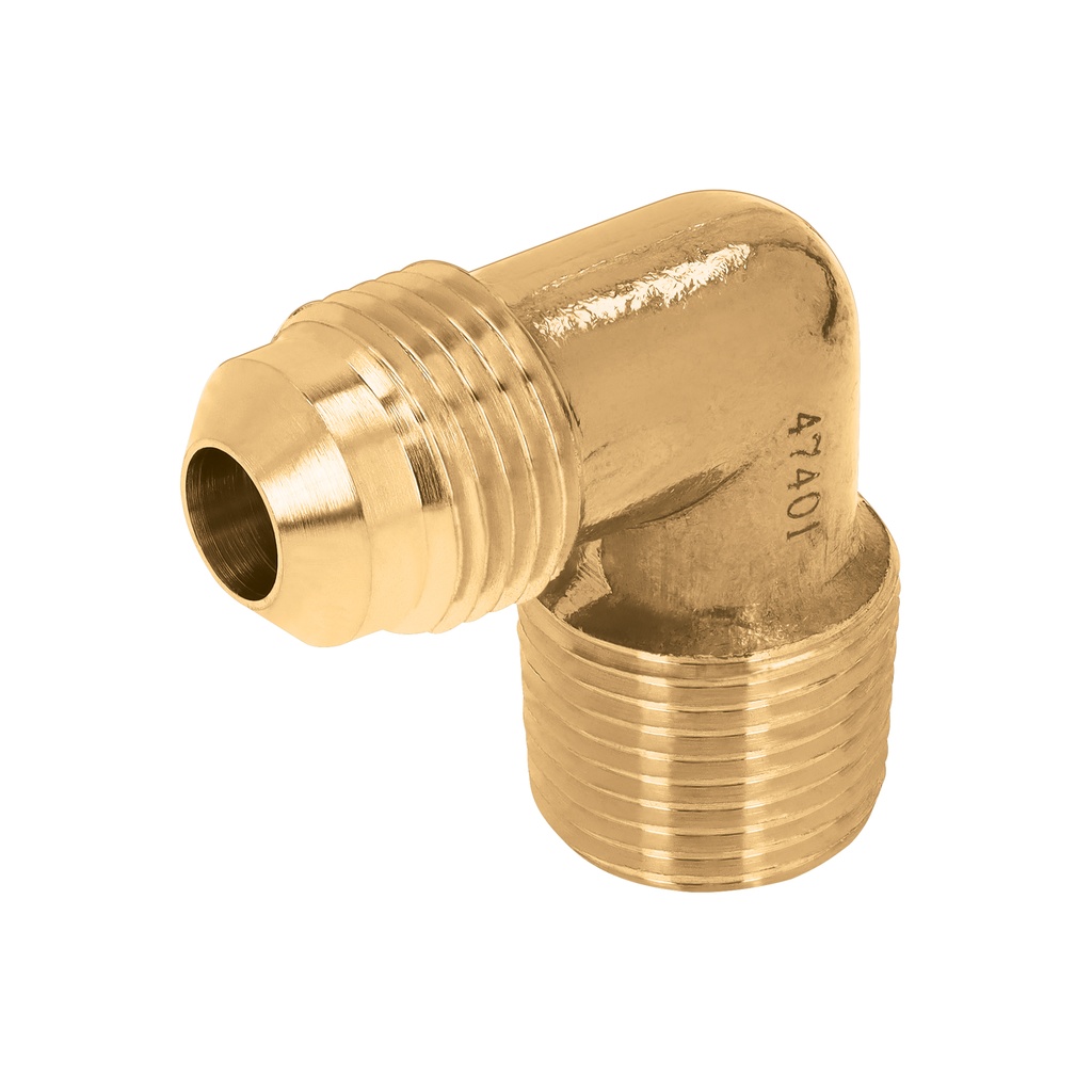 [CLG-512] Codo terminal a 90° de latón 3/8 x 3/8", Foset