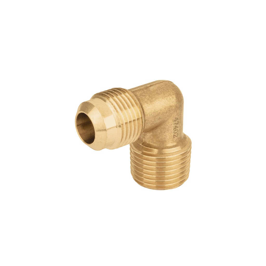 [CLG-513] Codo terminal a 90° de latón 1/2 x 1/2", Foset