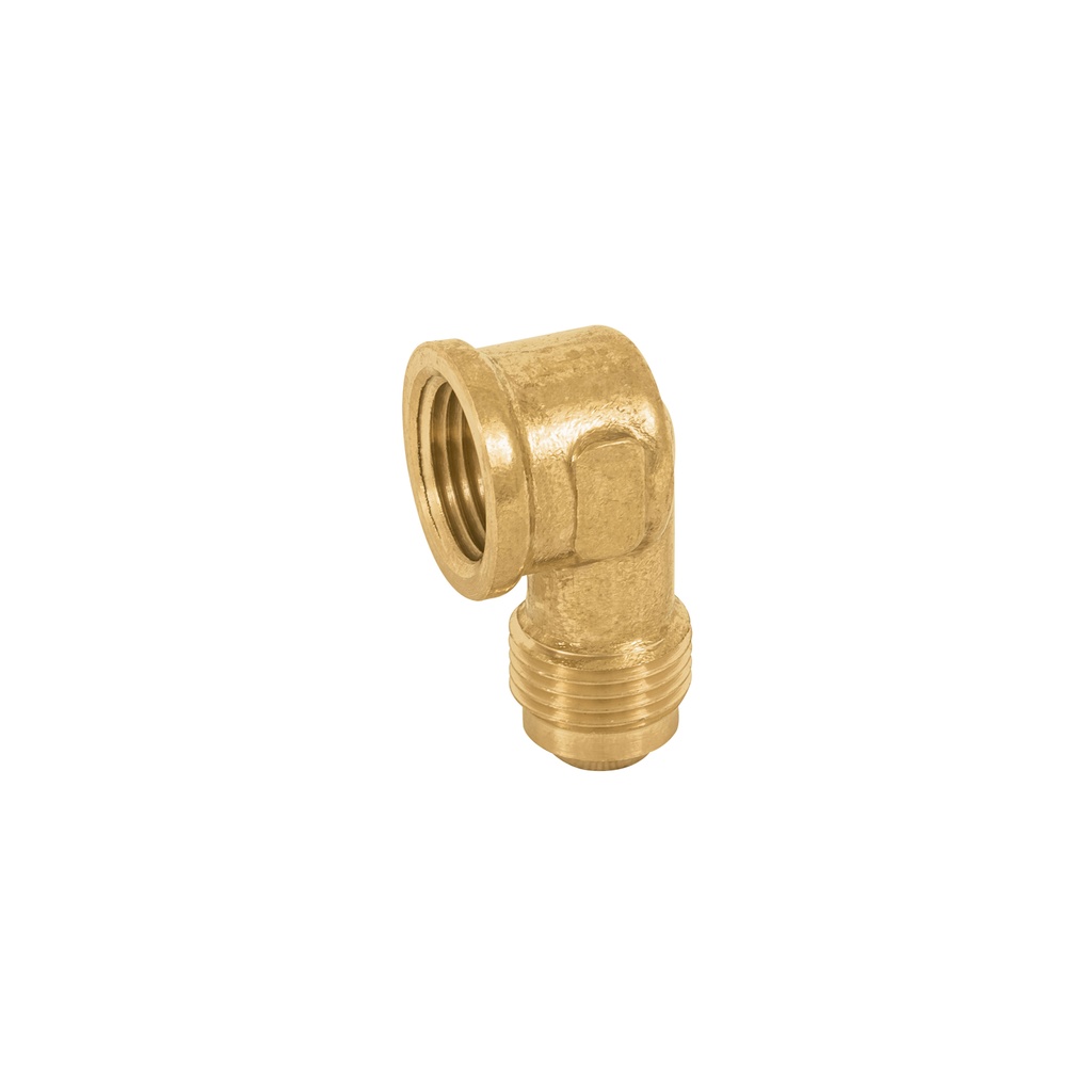 [CLG-521] Codo para estufa a 90° de latón de 3/8 x 3/8", Foset