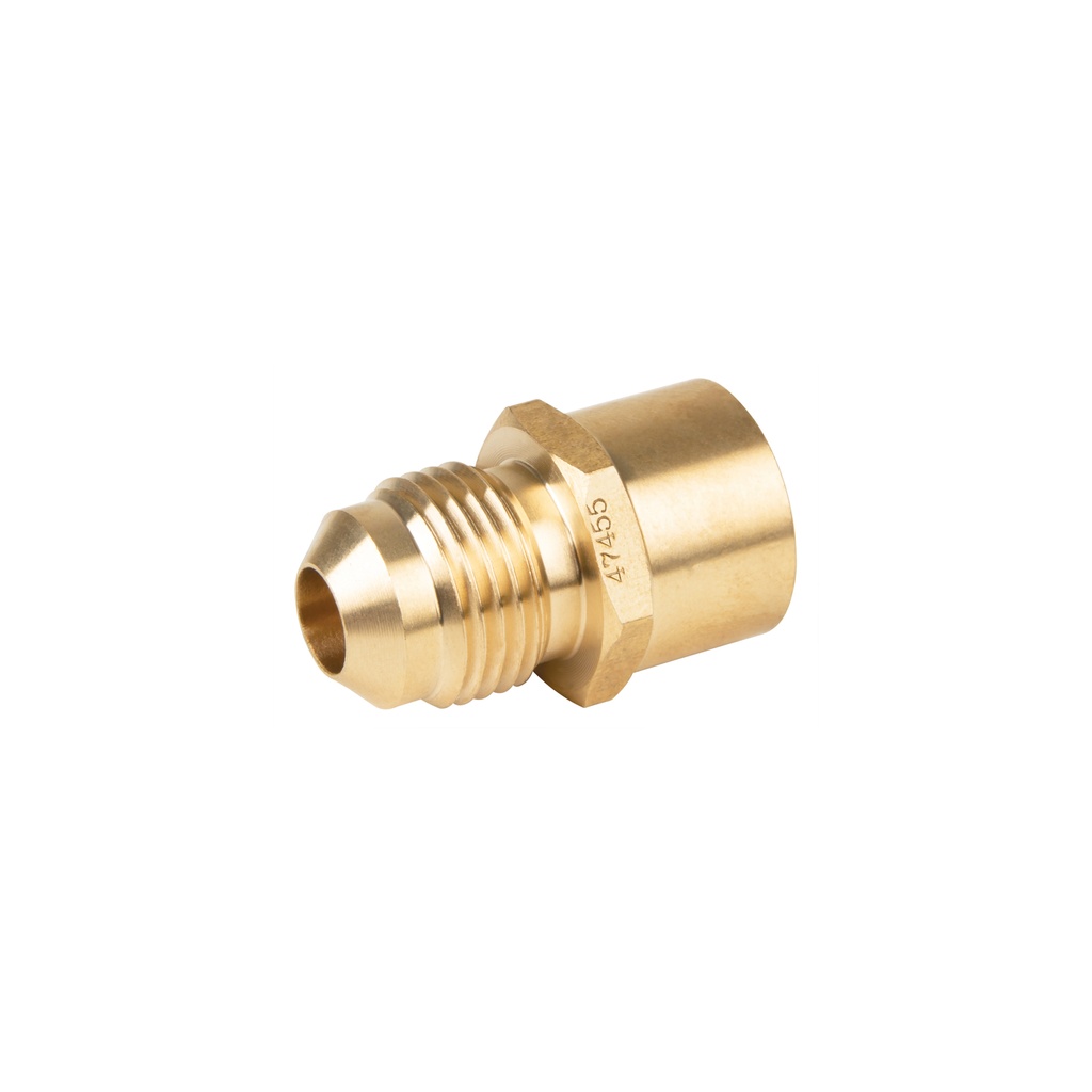 [CLG-646] Conector flare soldable de latón, 3/8' x 1/2', FOSET
