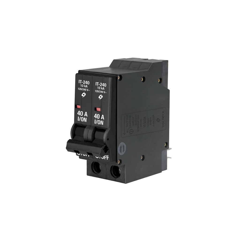 [IT-240] Interruptor de 2 polos 40A, enchufable, VOLTECK