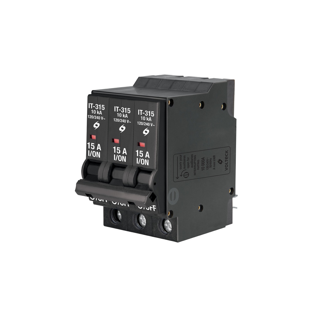 [IT-315] Interruptor de 3 polos 15A, enchufable, VOLTECK