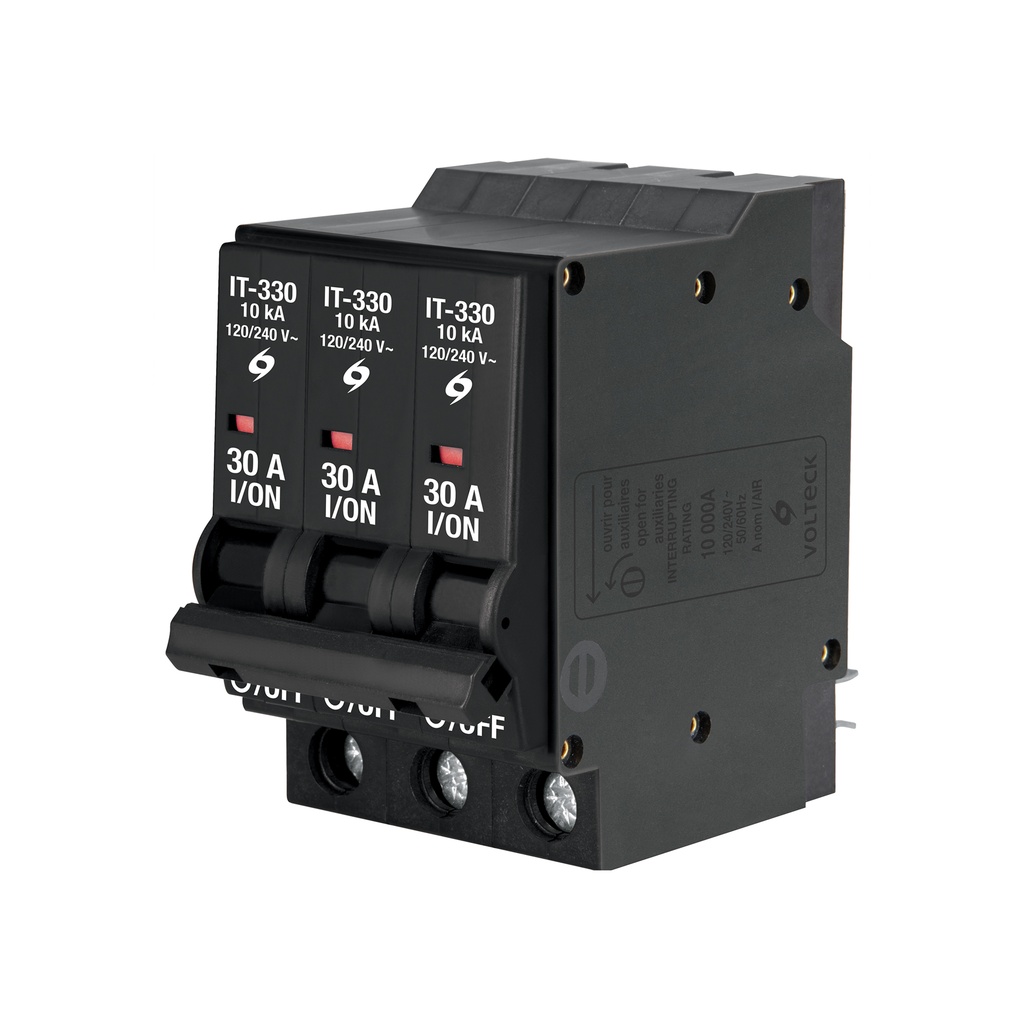 [IT-330] Interruptor de 3 polos 30A, enchufable, VOLTECK