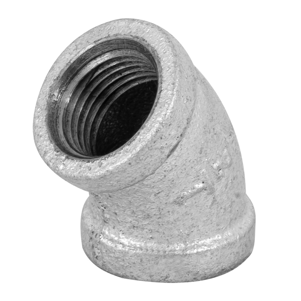 [CG-861] Codo 45° acero galvanizado de 1/2', FOSET