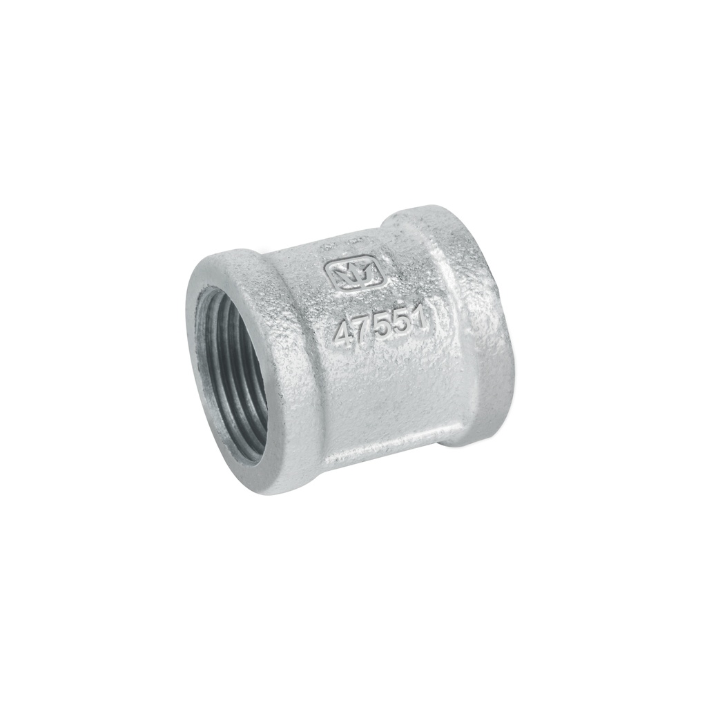 Cople reforzado de acero galvanizado de 3/4", Foset