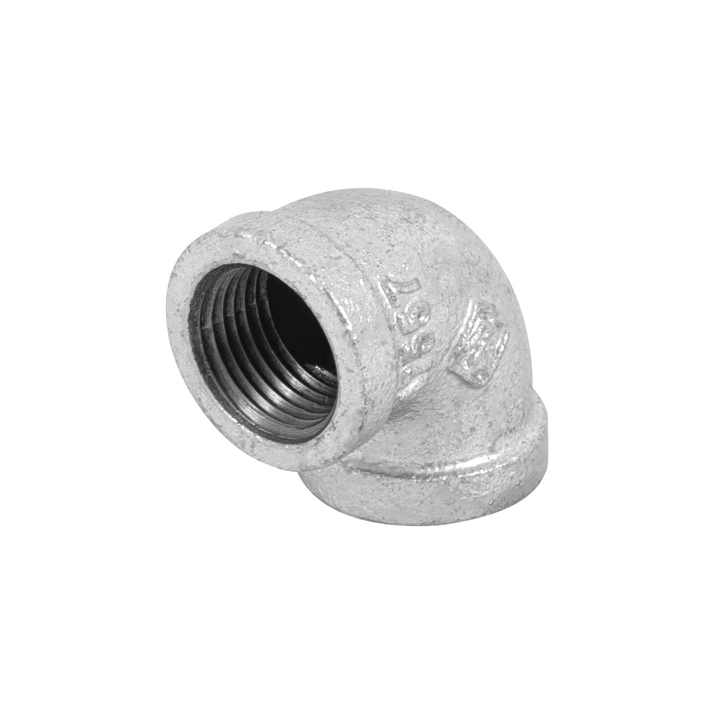 [CG-501] Codo 90° acero galvanizado de 1/2", Foset