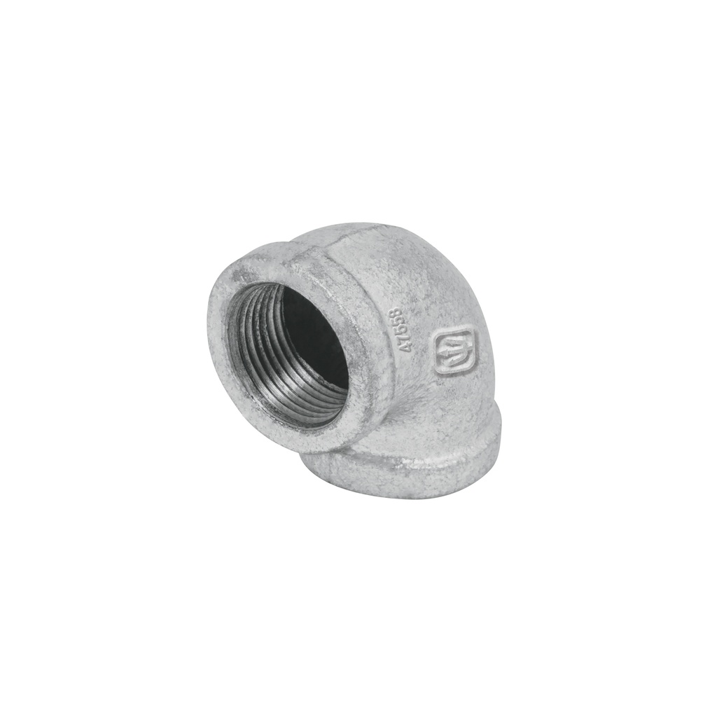 Codo 90° acero galvanizado de 3/4", Foset