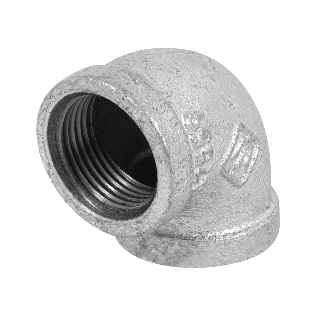 Codo 90° acero galvanizado de 1", Foset