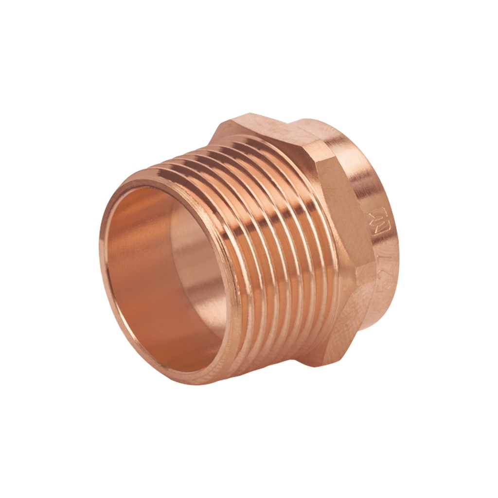 [CC-613B] Conector de cobre de rosca exterior 1", Foset Basic