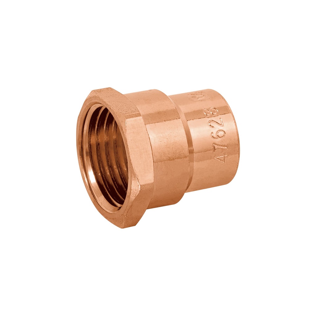 [CC-601B] Conector de cobre de rosca interior 1/2", Foset Basic