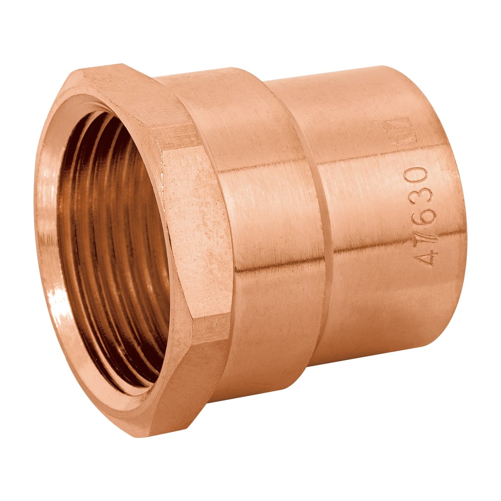 [CC-603B] Conector de cobre de rosca interior 1", Foset Basic