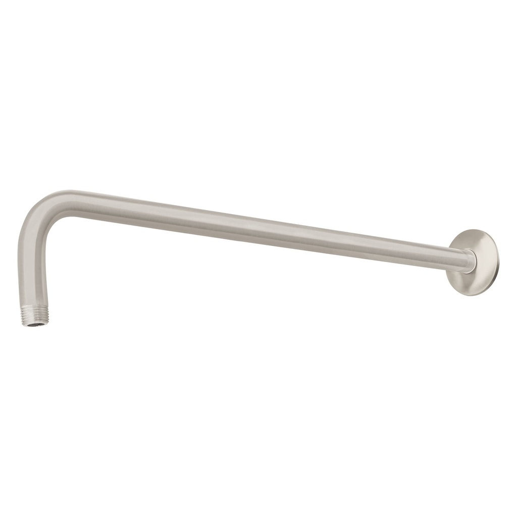 Brazo recto con chapetón para regadera, 30 cm, satín, Foset