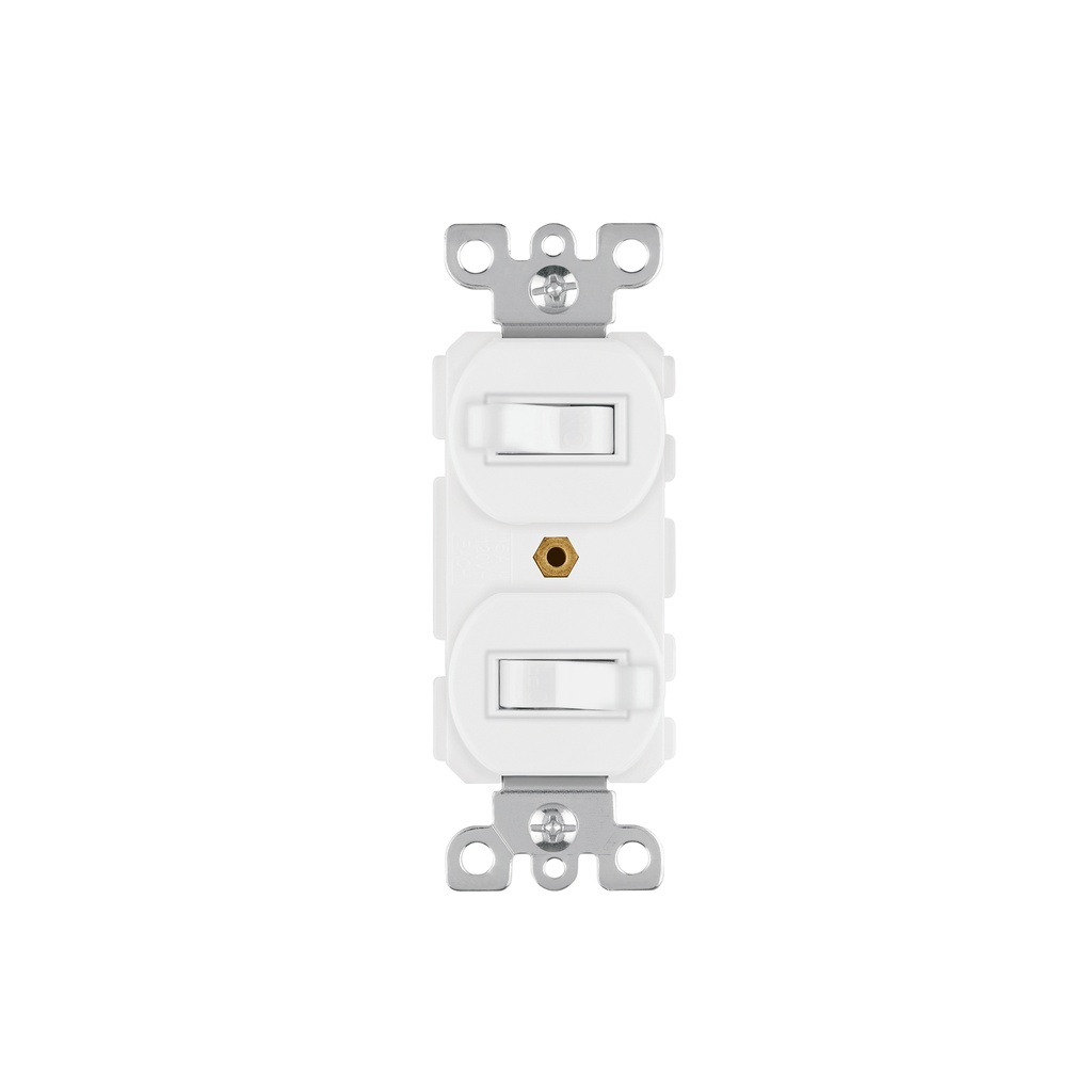 [APDO-SB] Interruptor dúplex de palanca, Standard, blanco, Volteck