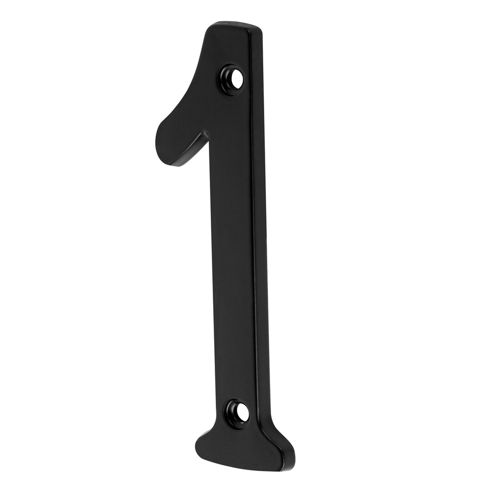 [NUCH-1N] Número 1 de latón sólido 4", negro,  HERMEX