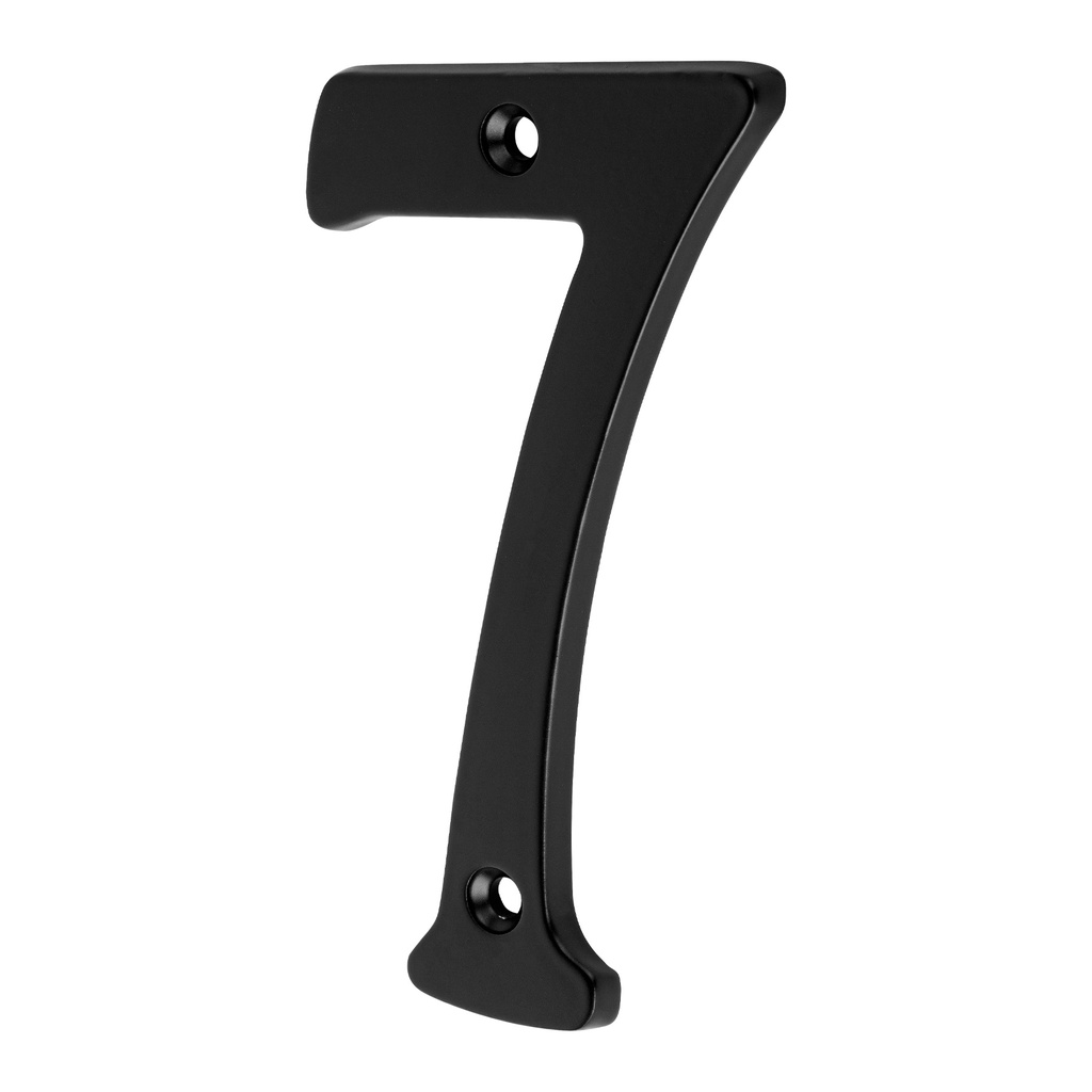 Número 7 de latón sólido 4", negro,  HERMEX