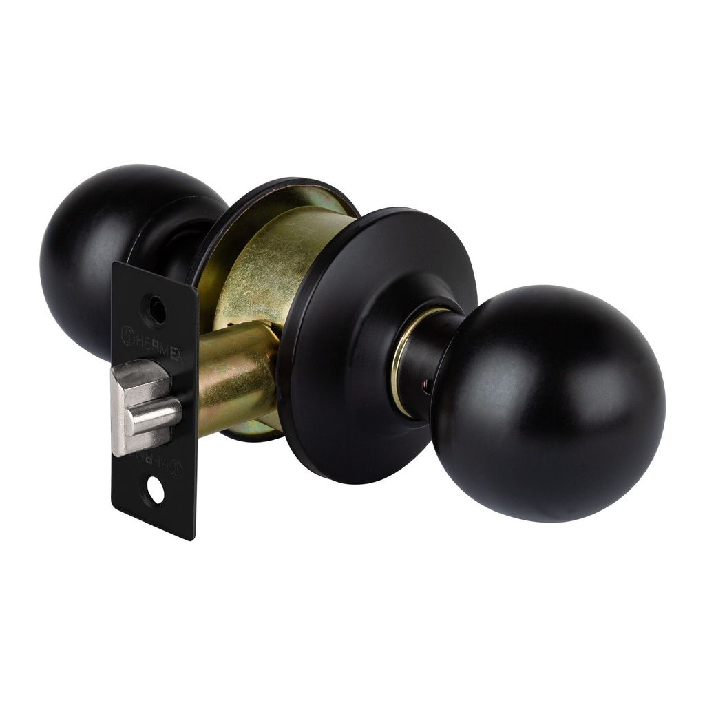 [CEPO-61E] Cerradura pomo, negro, esfera, entrada, HERMEX