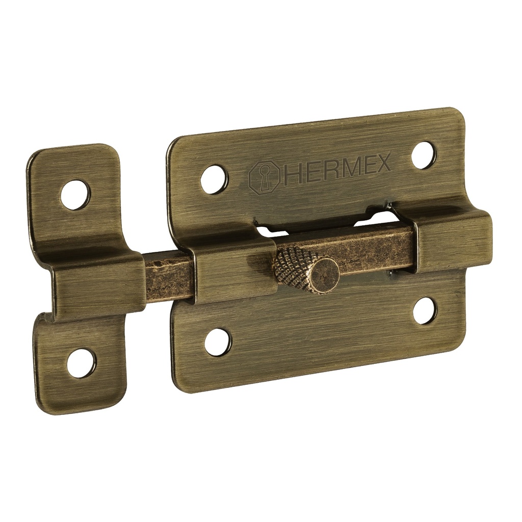 [PAA-35] Pasador de barra plana 2", latón antiguo, Hermex