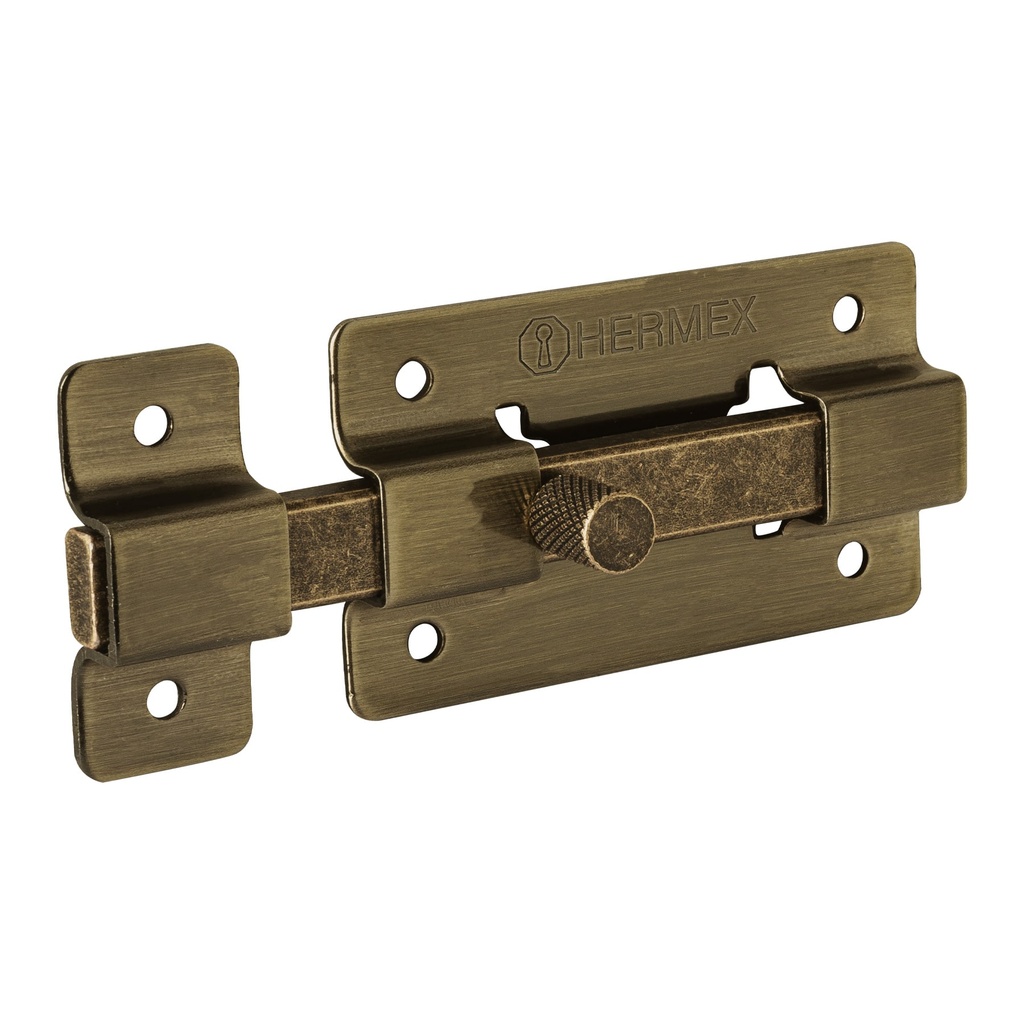 Pasador de barra plana 3", latón antiguo, Hermex
