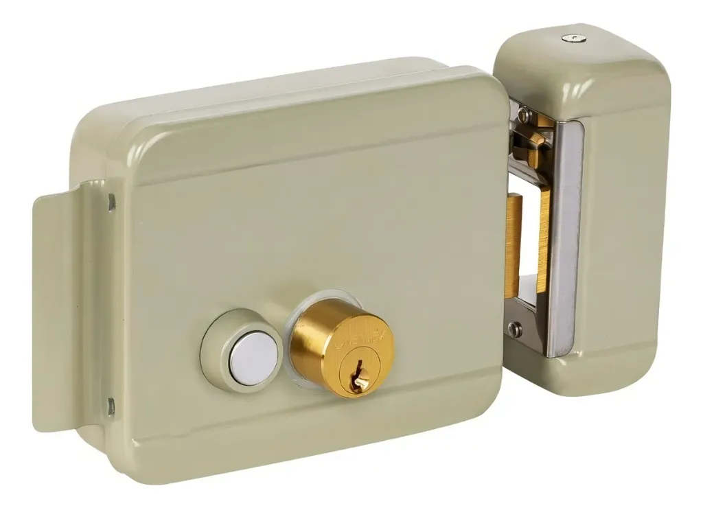 Cerradura electromecánica con botón, derecha, Hermex