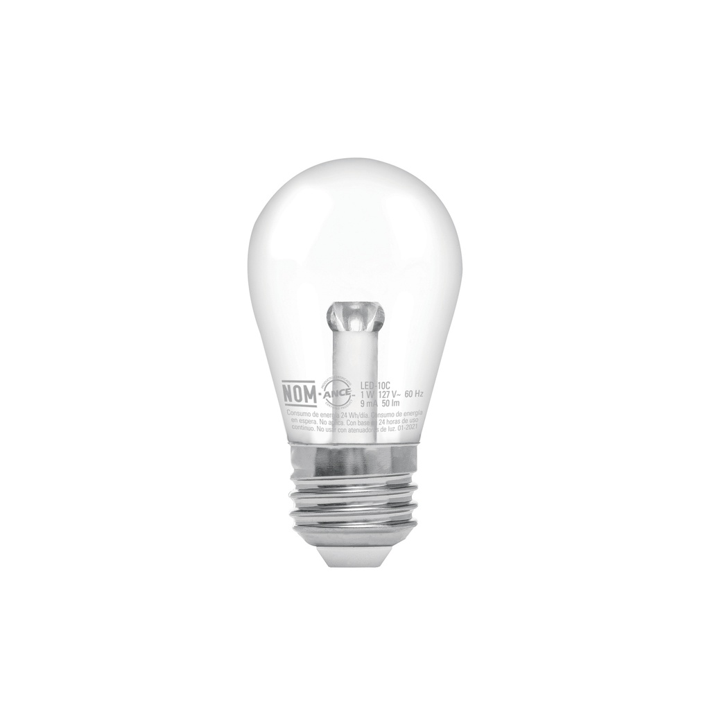 [LED-10C] Lámpara LED S14 sin filamento 1 W luz cálida, caja, Volteck