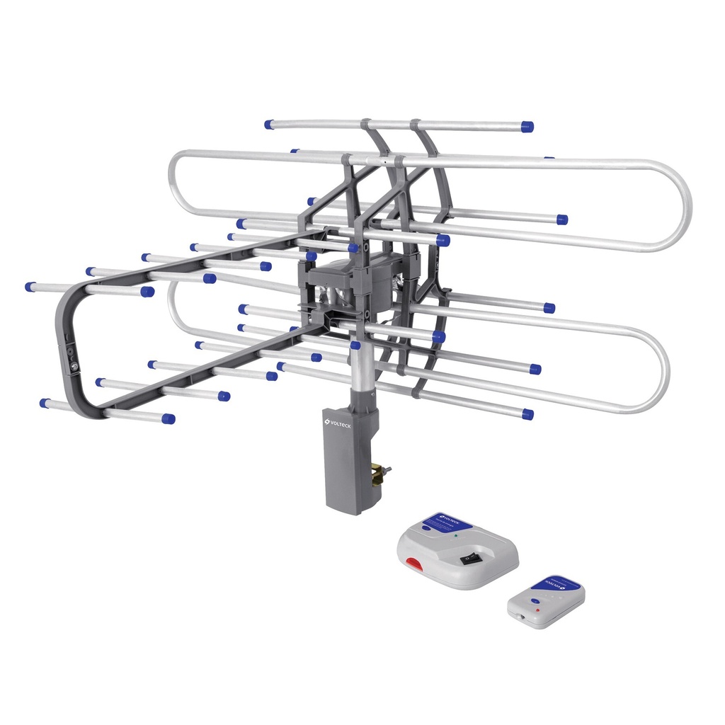 [ANGI-360] Antena aérea para TV HD, giratoria 360° con control, Volteck