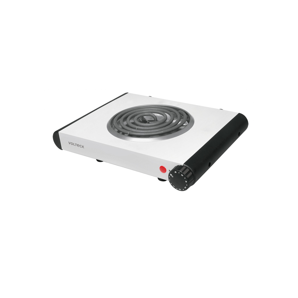 [PAEL-1C] Parrilla eléctrica 1 quemador en espiral, blanca, VOLTECK